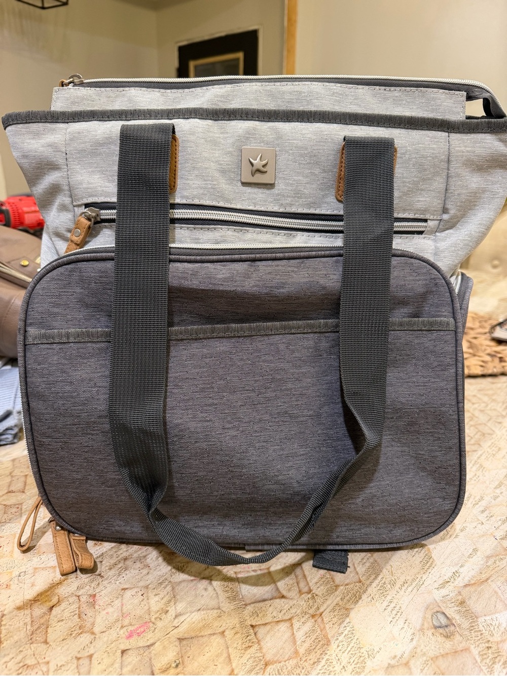 Bananafish Breast Pump Bag/Diaper Bag with Lots of Pockets